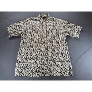 Polo Ralph Lauren Shirt Mens Medium Black Clayton Loop Collar Short Sleeve